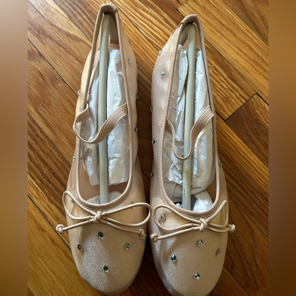 Amazon beige crystal ballet flats - Picture 1 of 6